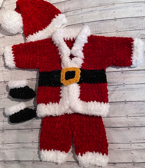 Handmade Velvety Christmas Santa Outfit