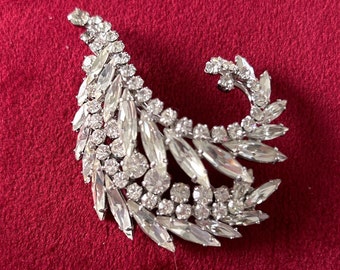 Ice Crystal 1960 Signed Sherman Brooch