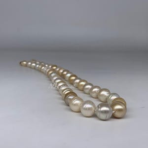Gold South Sea Pearl Necklace - white mix  South Sea Pearl - mix color necklace-Circle pearl