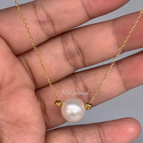 Collier Ras Du Cou En Argent 925 - Perle Gold Des Mers Du Sud, Perles D'eau Douce Et Saphirs - Neuf Avec étiquettes