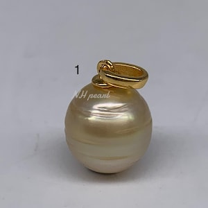 gold south sea pearl pendant necklace, sea water pearl necklace, gold pearl, gold pendant s925