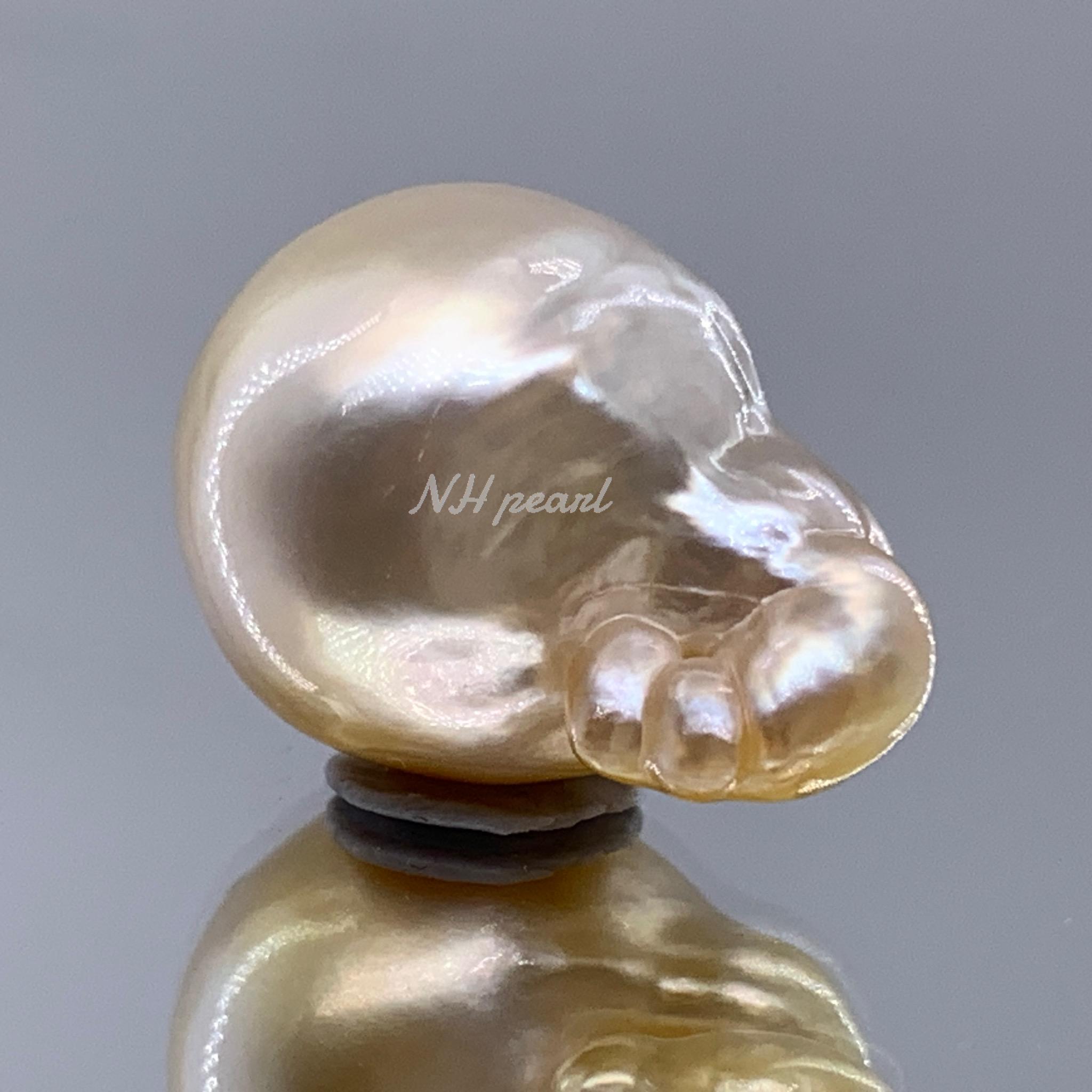 バロック南洋真珠 天然ゴールデンルースパール（13.6mm～18.6mm