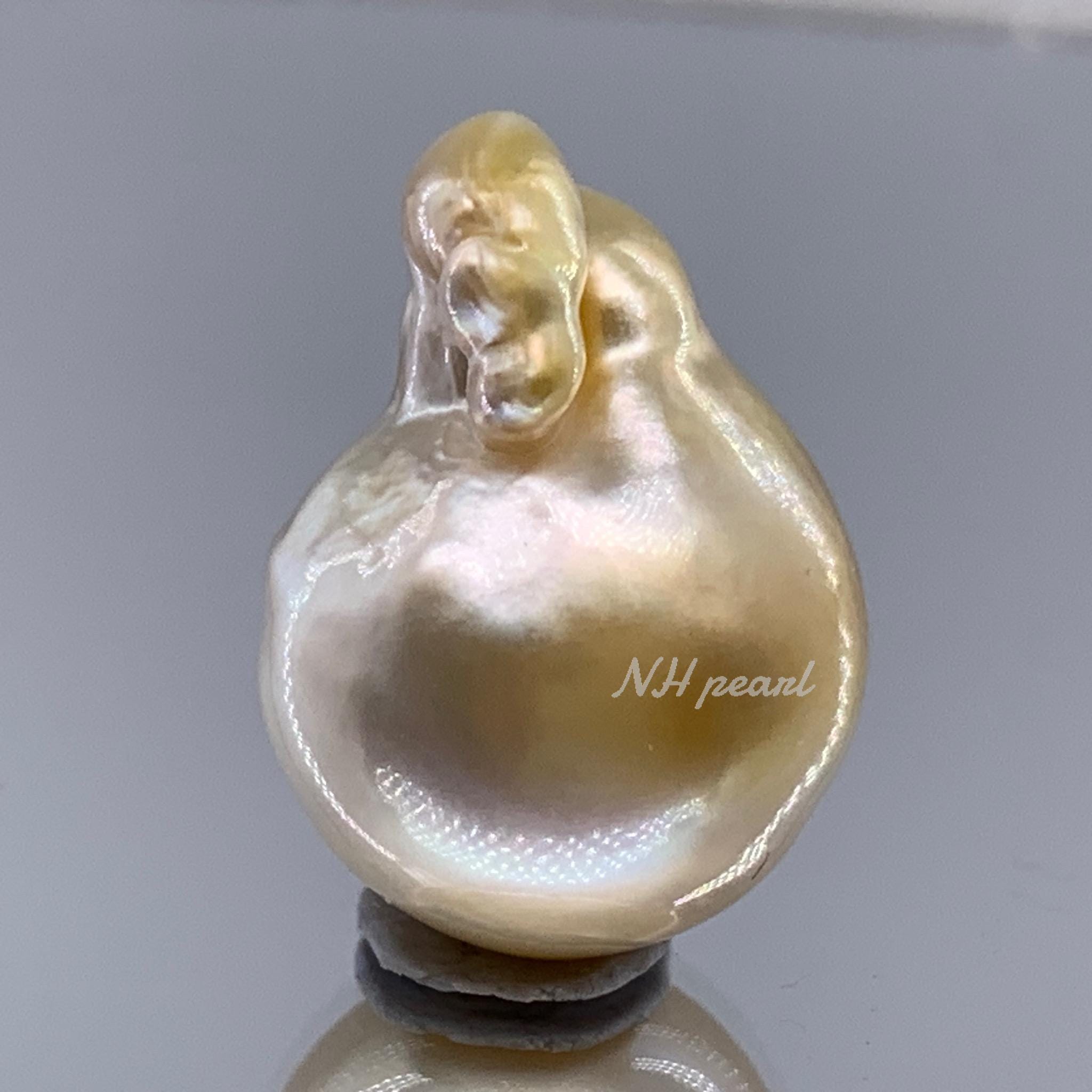 バロック南洋真珠 天然ゴールデンルースパール（13.6mm～18.6mm