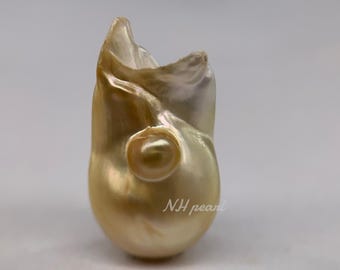 Collana Di Perle Conchiglia Naturali Del Sud 14mm 18'' AAA - Bianco, Vintage, Fatte A Mano