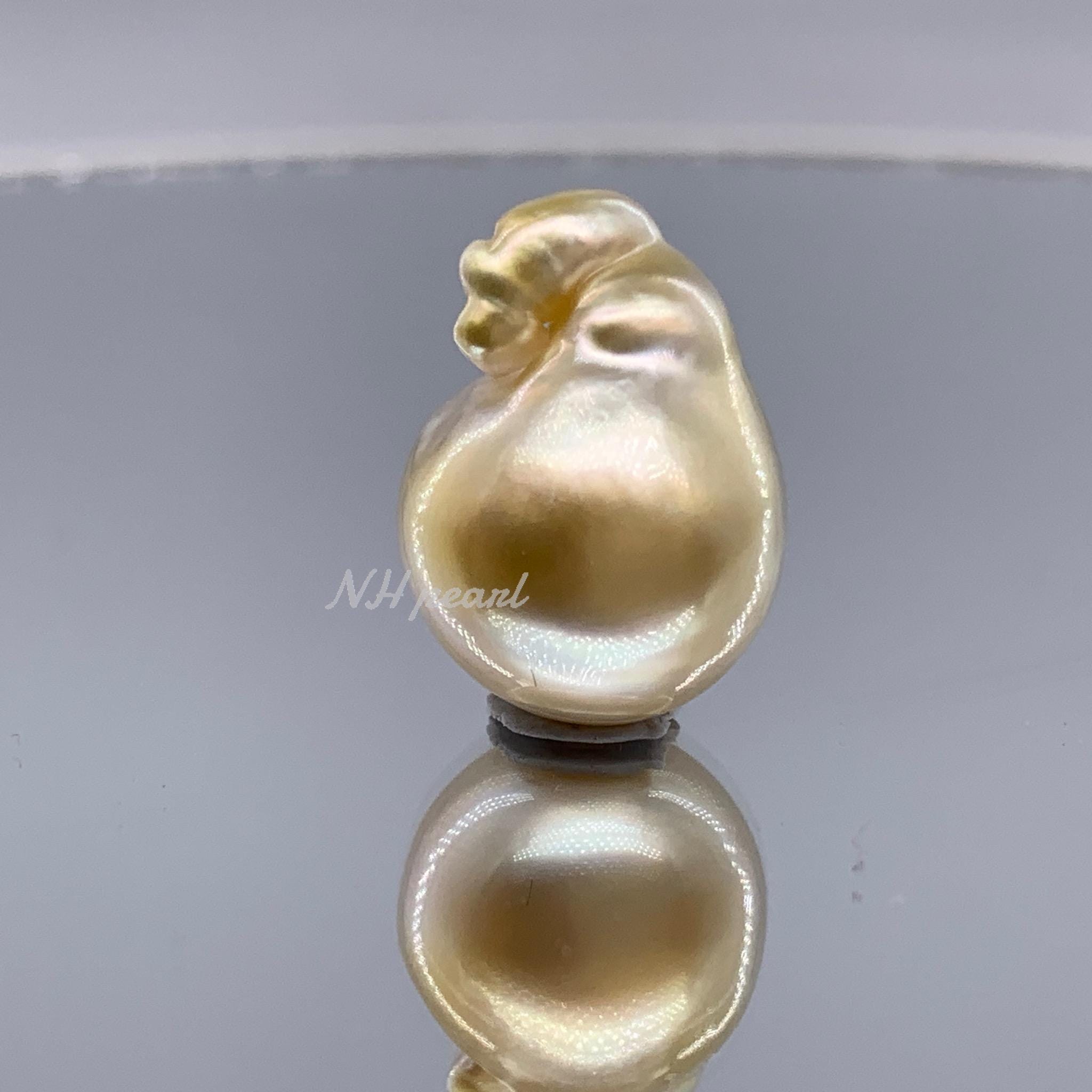 バロック南洋真珠 天然ゴールデンルースパール（13.6mm～18.6mm