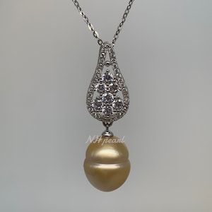 WHITE south sea pearl with elegant S925 sterling WHITE ring setting