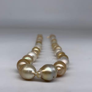 gold South Sea Pearl Necklace - Golden South Sea Pearl - mix color necklace
