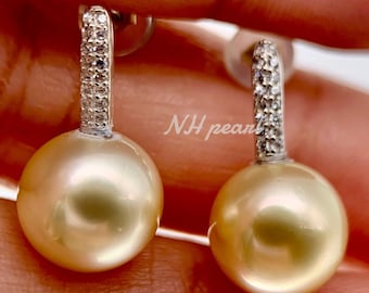 White silver  South Sea Pearl Earring