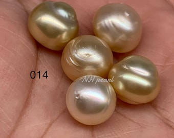 バロック南洋真珠 天然ゴールデンルースパール (12.4 mm -13.5 mm