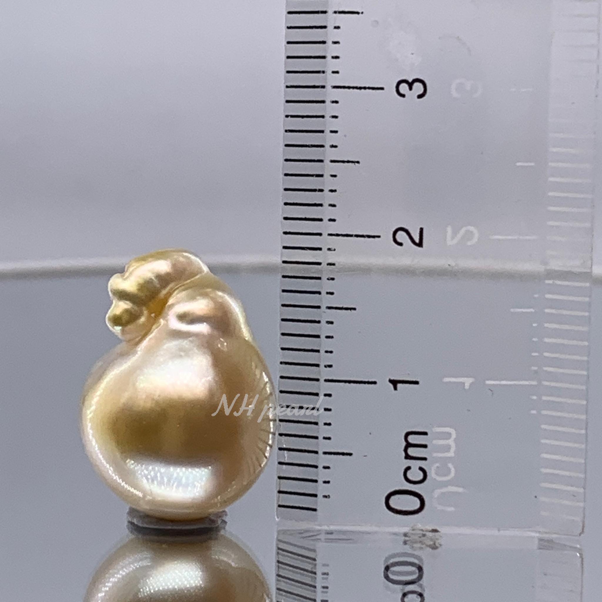 バロック南洋真珠 天然ゴールデンルースパール（13.6mm～18.6mm
