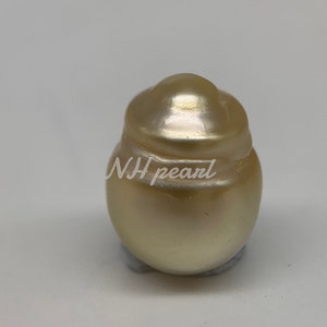 11mm Genuine South Sea Pearl, natural golden pearl no dye, loose baroque pearl, huge baroque south sea pearl. Large pearl jewelry