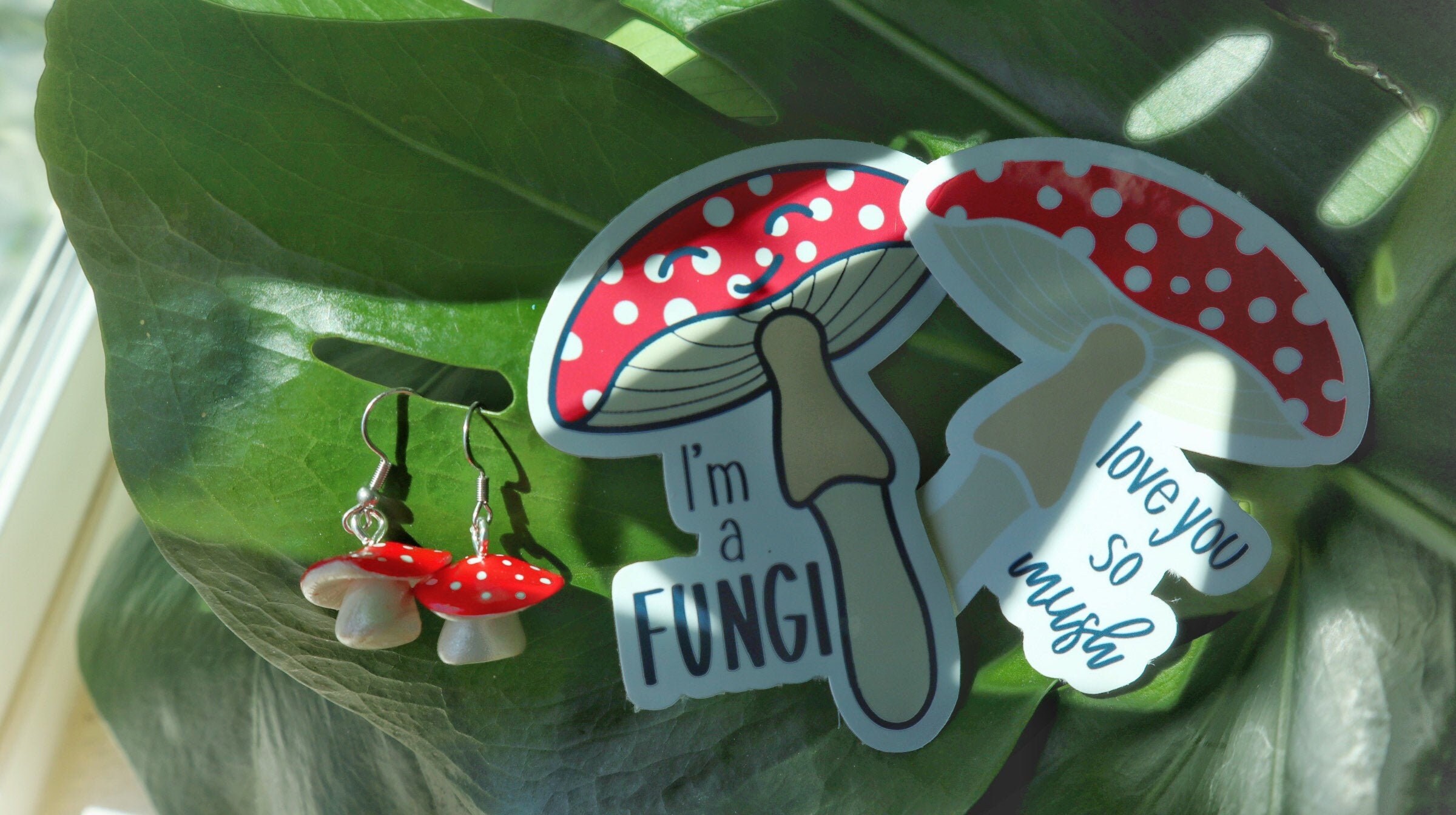 Mushroom Earring Sticker Set Etsy