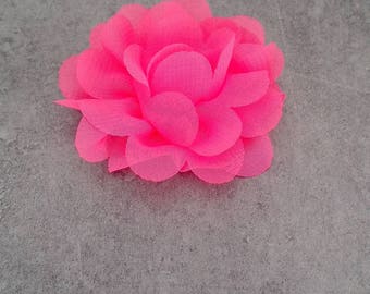 Fleur 7cm fushia  en tissu organza