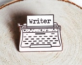The Writer Pin, Enamel Pin, Book Pin, Book Enamel Pin, Lapel Bin, Book Lover Gift, Books, Author, Writing, Nanowrimo