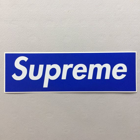 Supreme Blue Box Logo Sticker | Etsy