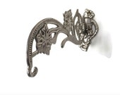 Russian Orthodox wall mounted bracket Hanging vigil lamps Handmade in Russia Hammered bronze brass Corbel for vigil lamp
