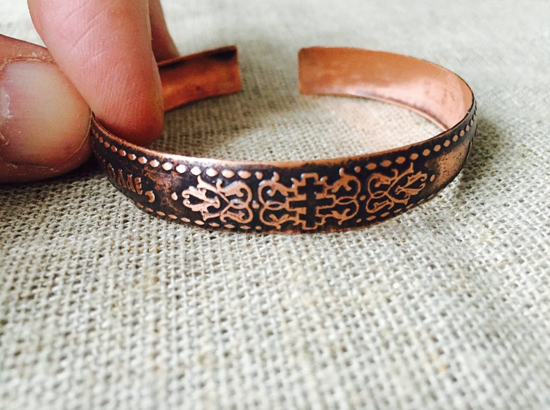 Copper cuff bracelet Healing Orthodox bracelets Stack them or wear
