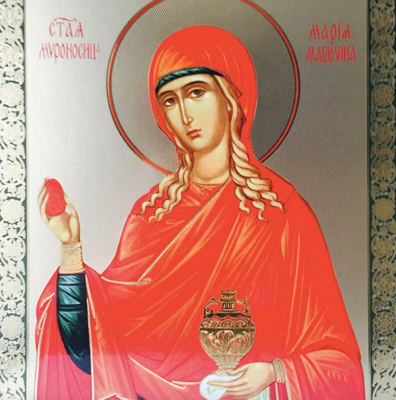 Saint Mary Magdalene Russian Wooden Icon  Large XLG Orthodox image 5