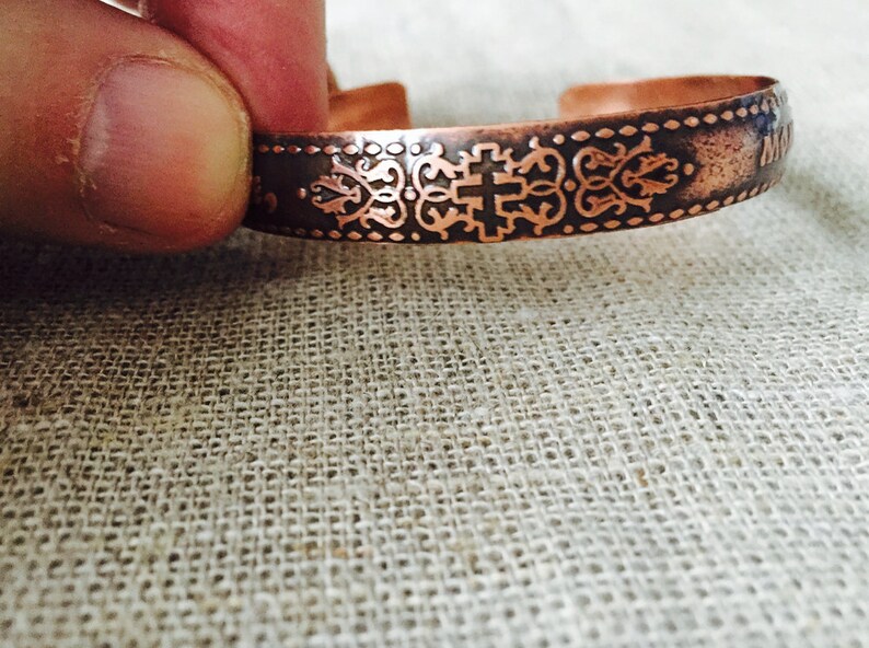 Copper cuff bracelet Healing Orthodox bracelets Stack them or wear