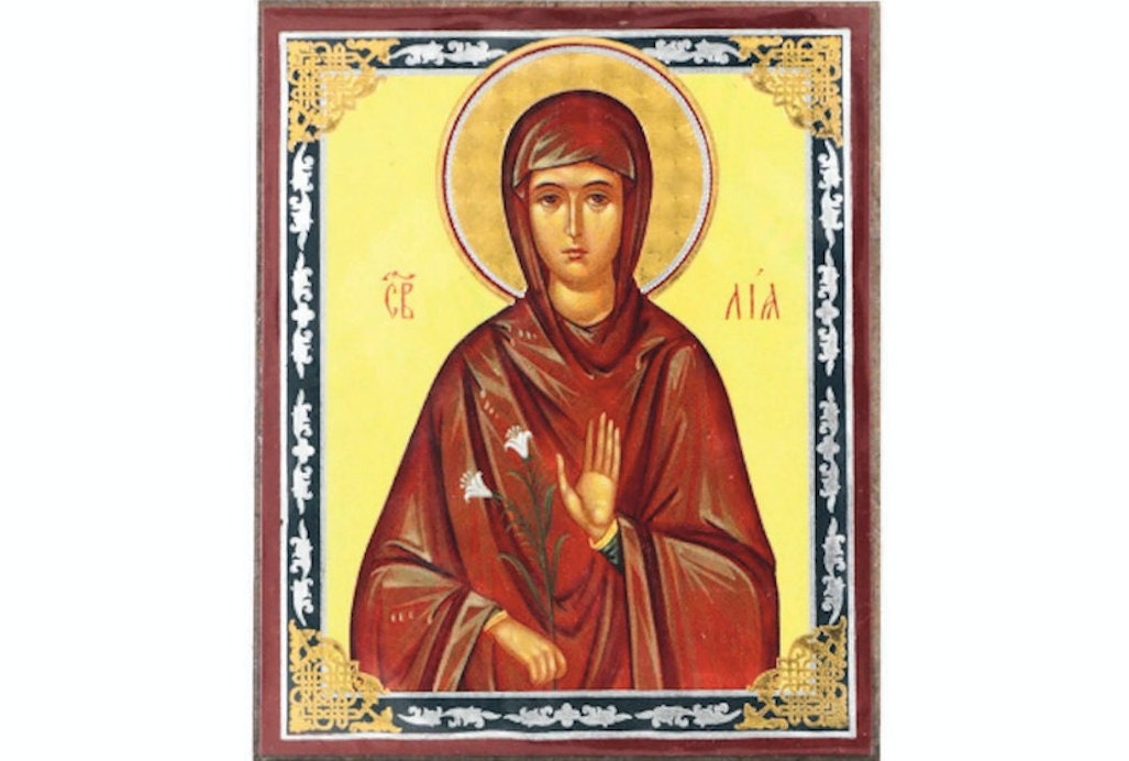 Saint Lea of Rome Orthodox Mini Icon Gold Silver Foil Etsy