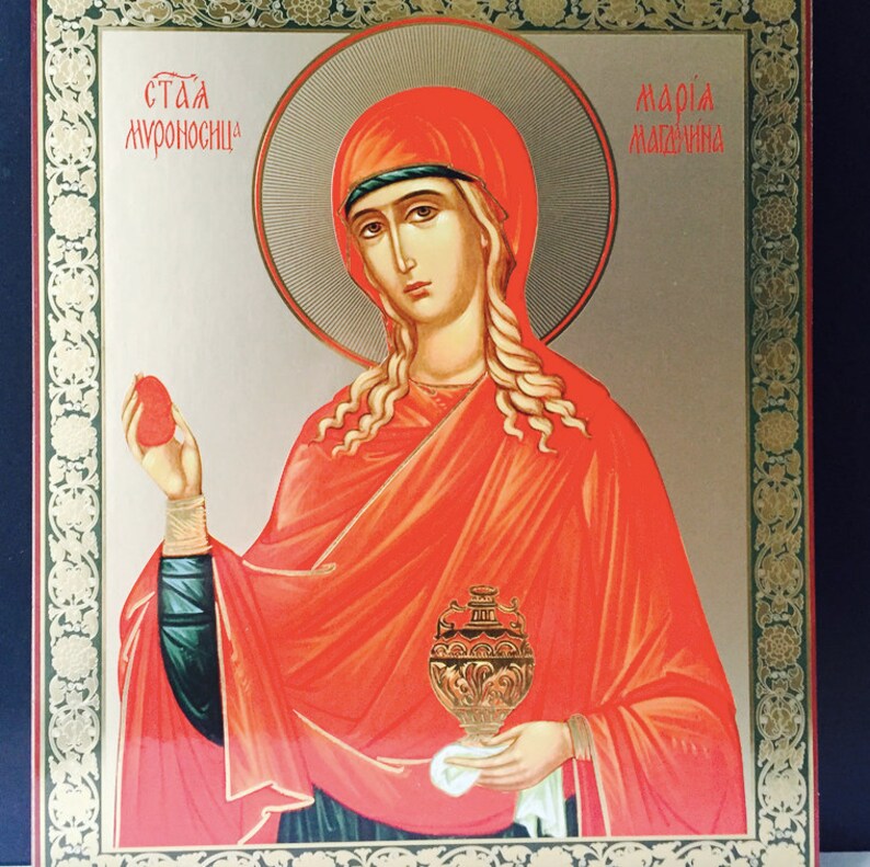 Saint Mary Magdalene Russian Wooden Icon  Large XLG Orthodox image 6