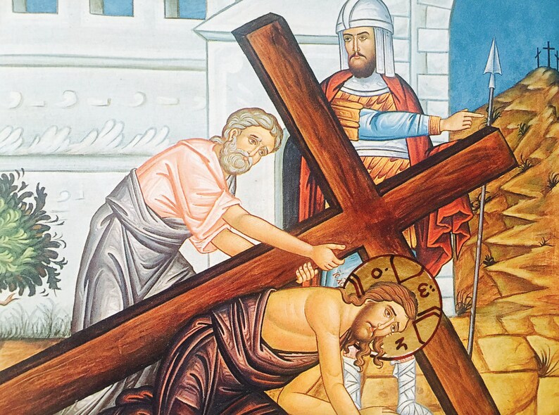 Иисус несет крест