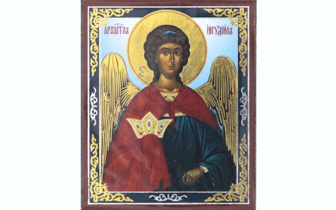 Saint Jegudiel the Archangel Orthodox Mini Icon Gold Silver | Etsy
