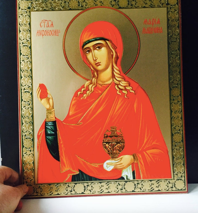 Saint Mary Magdalene Russian Wooden Icon  Large XLG Orthodox image 4