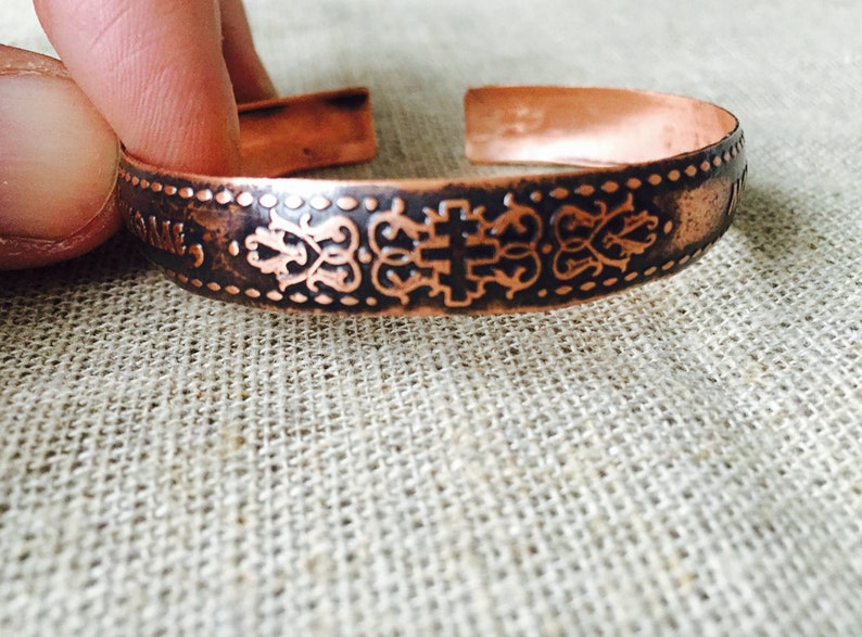 Copper cuff bracelet Healing Orthodox bracelets Stack them or wear