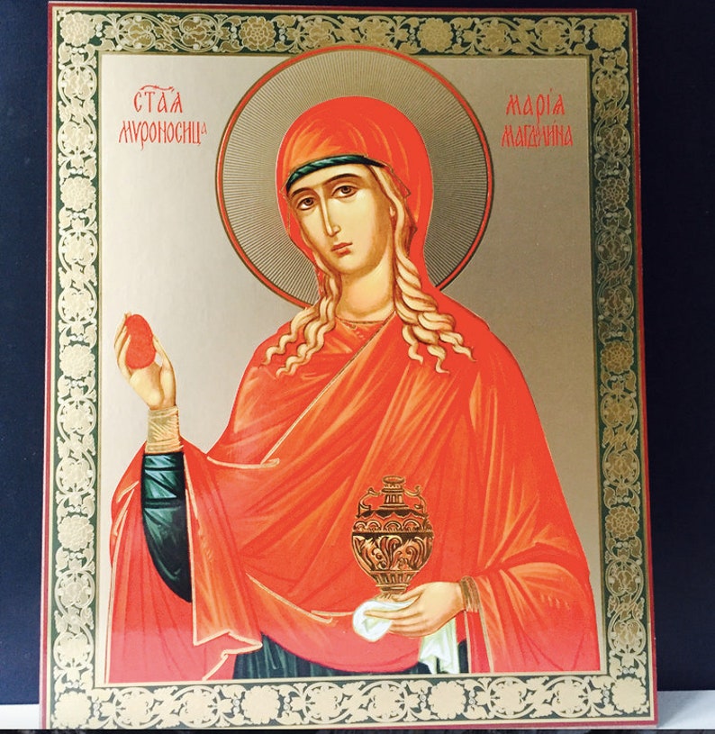 Saint Mary Magdalene Russian Wooden Icon  Large XLG Orthodox image 2