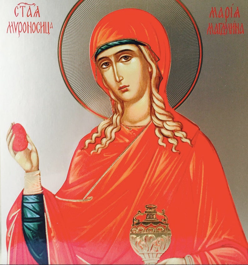 Saint Mary Magdalene Russian Wooden Icon  Large XLG Orthodox image 3
