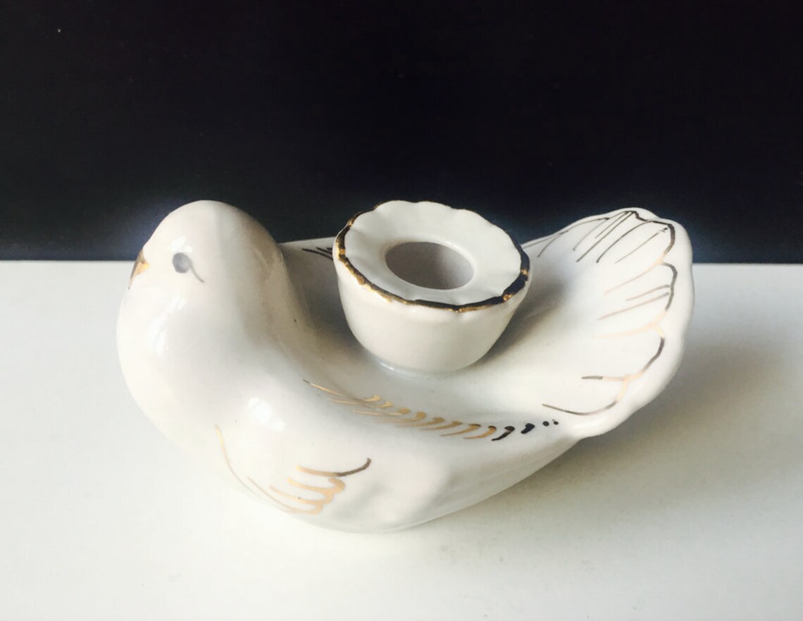 Holy Dove candle holder Ceramic animals Art ceramic candle Etsy