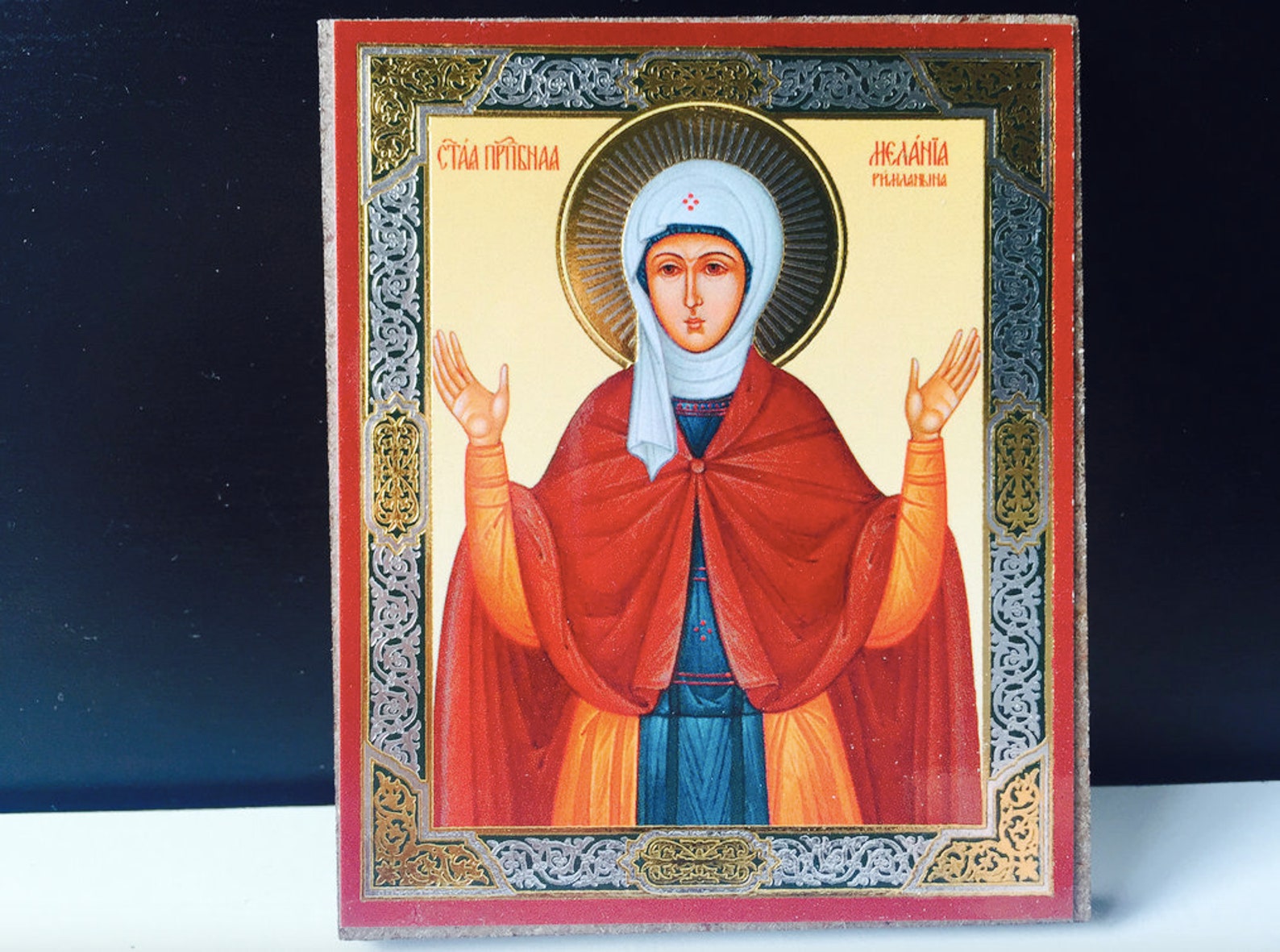 St Melania the Younger Desert Mother Miniature Orthodox Etsy