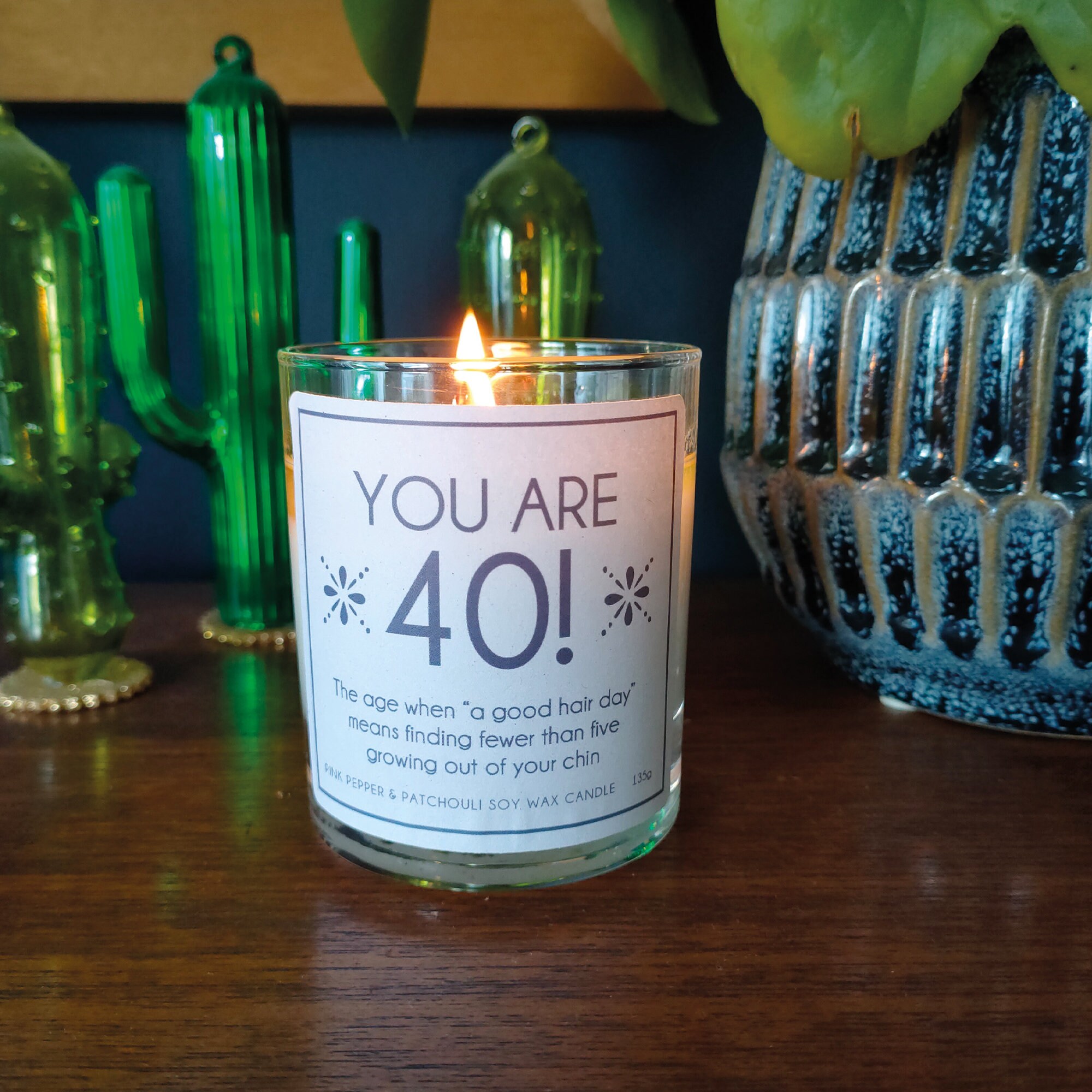 Funny 40th birthday candle soy wax candle joke candle vegan Etsy