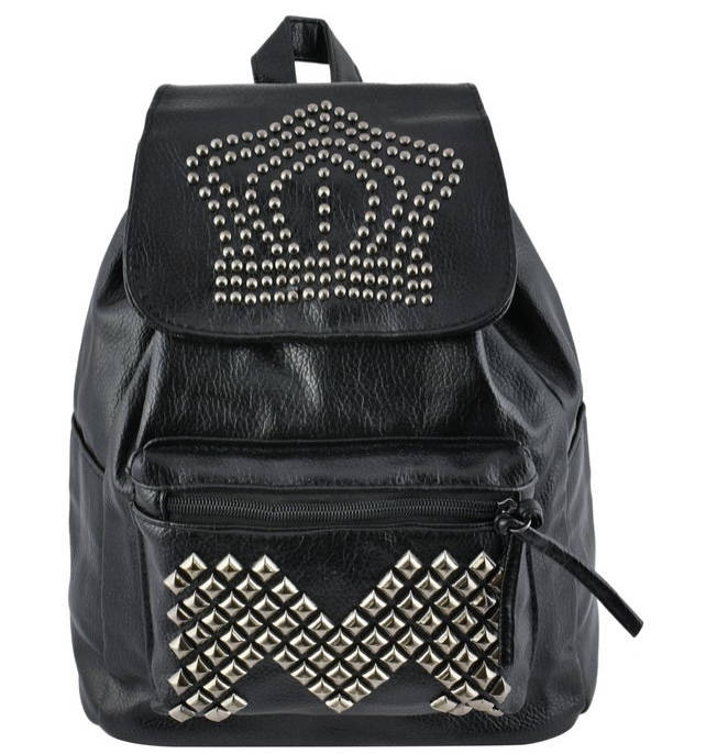 Black backpack with studs Clearance