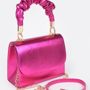 Metallic Top Handle Clutch