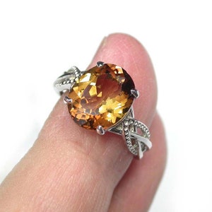 5.20 Natural imperial topaz ring sterling silver wedding ring size us 7.0 and free resize all size.