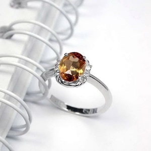 Unheated natural imperial topaz ring sterling silver wedding ring size us 7.0 and free resize all size.