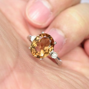 3.15 Natural imperial topaz ring sterling silver wedding ring size us 7.0 and free resize all size.