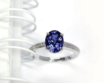 Natural blue sapphire ring silver sterling wedding ring size us 7.0 and free resize all size.