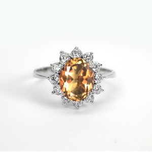 unheated 3.05 Natural imperial topaz ring sterling silver wedding ring size us 7.0 and free resize all size.
