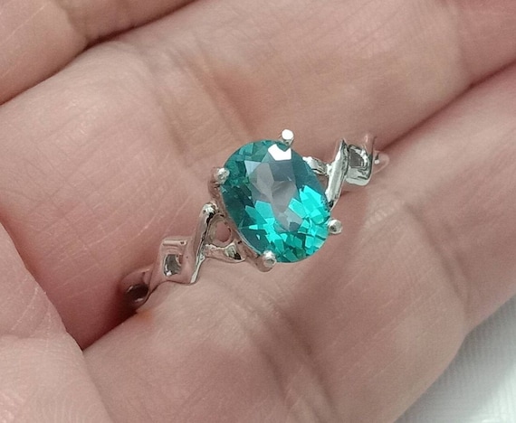 Blue green topaz rings best sale