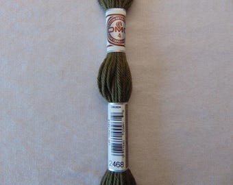 Cotton canvas, DMC plied E_2468 89, seaweed Green
