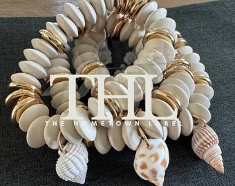 Summer Bracelet | Charm Bracelet | Seashell Bracelet | Summer Charms | Shell Charm Bracelet | Shell Bracelet | Coastal Bracelet | hometown