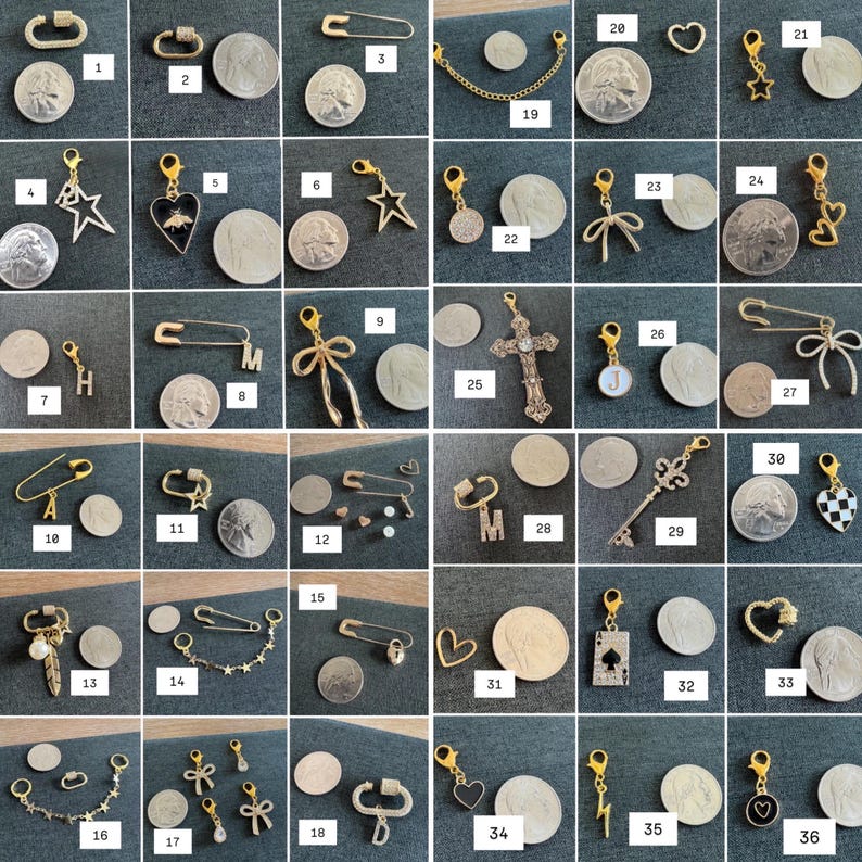 Gold Shoe Charms, Gems, Shoe Lace Accessories image 4