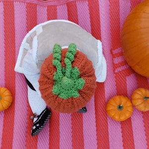 Halloween baby pumpkin hat, orange newborn pumpkin photo prop, cute kids hat, crochet beanie, knit pumpkin, warm hat for fall