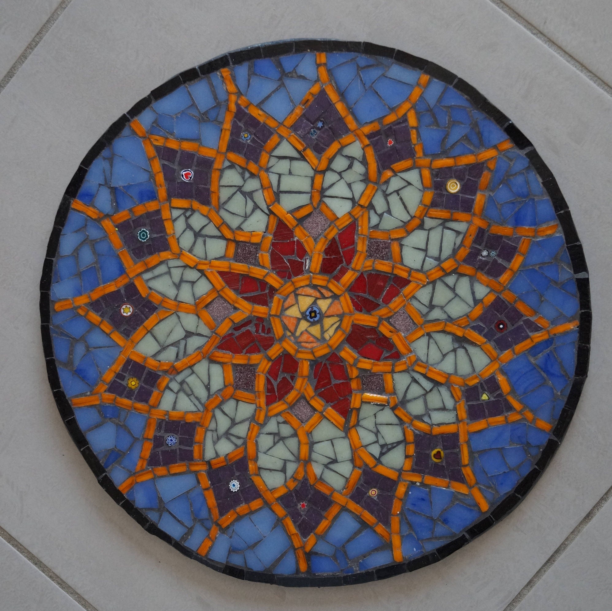 Réalisation sur Demande et Personnalisable - Mandala Mosaïque Decoration Murale Art