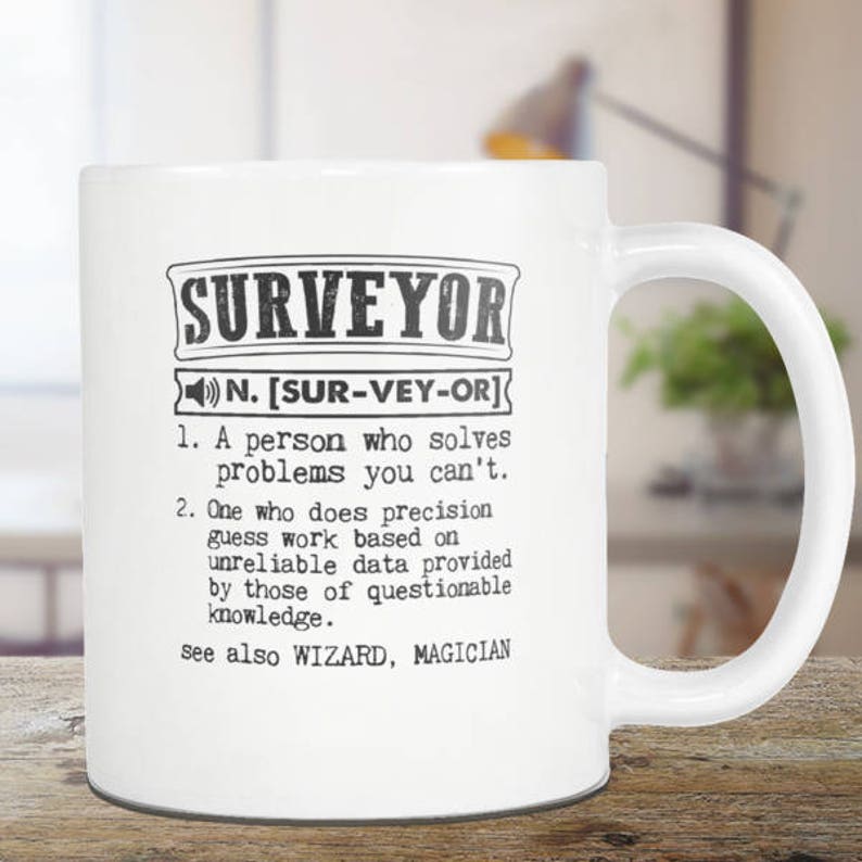 Surveyor Coffee Mug Surveyor Gift Dictionary Definition Etsy - 