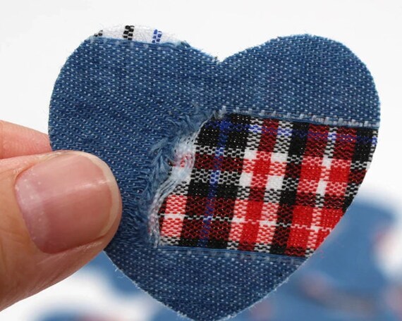 10pcs/lot Cheap Small Heart Patches Iron On Applique for Clothes DIY Craft  Accessory Cartoon Cute Glue Fabric Sticker
