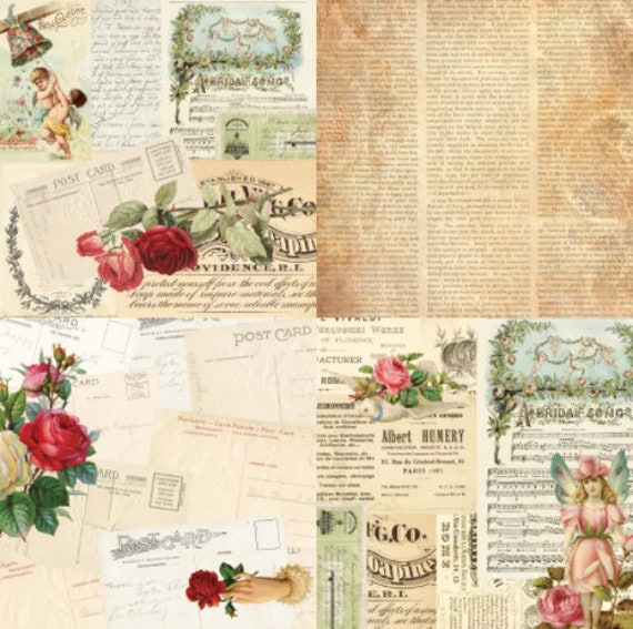24 Sheets 6x6 Vintage Valentine Paper Scrapbooking Patterned Paper Pack  Handmade Craft Paper Background Pad Card 